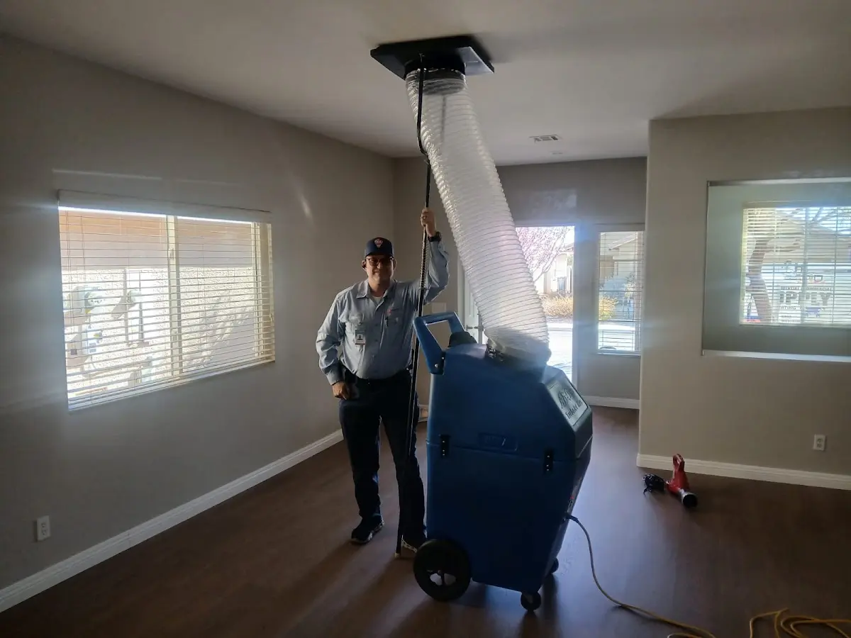 Professional Dryer Vent Cleaning work inside a Thousand Palms home
